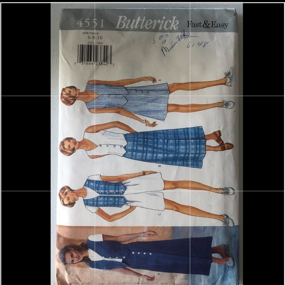 Butterick Pattern Set #4551